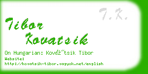 tibor kovatsik business card